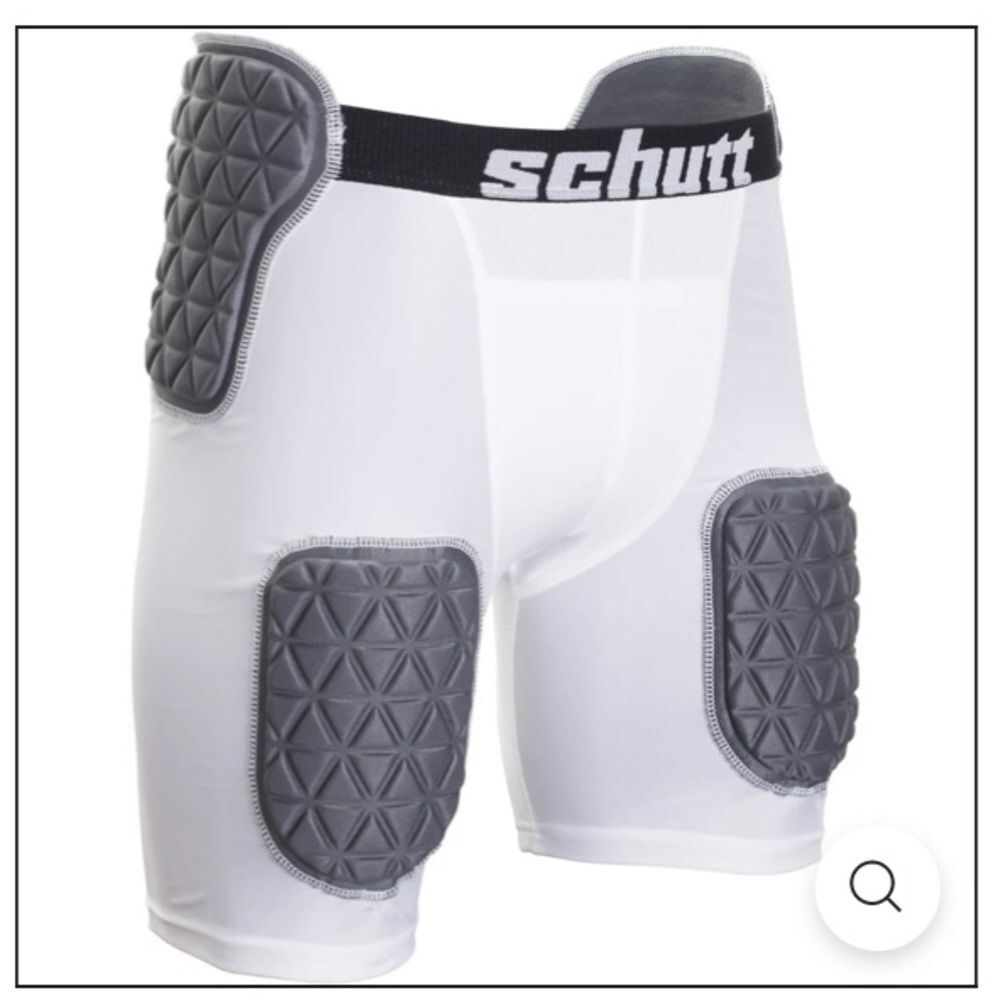 Schutt White & Gray Padded Sport Girdle Shorts M NEW